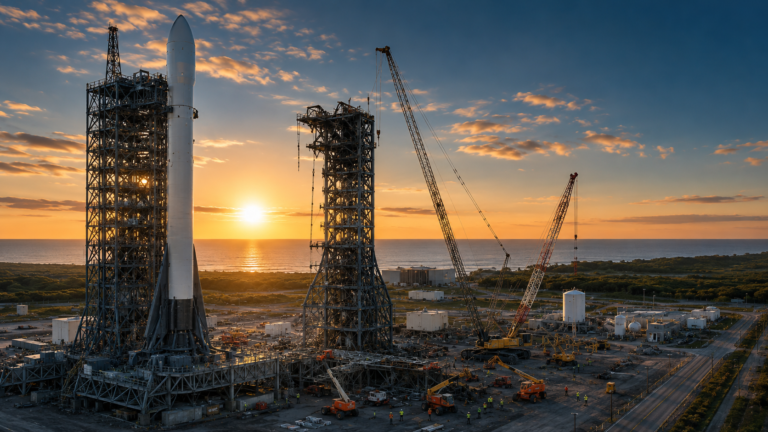 Read more about the article Blue Origin Begins Rebuilding New Glenn’s Launch Pad: Why Launch Infrastructure Has Become a Strategic Asset